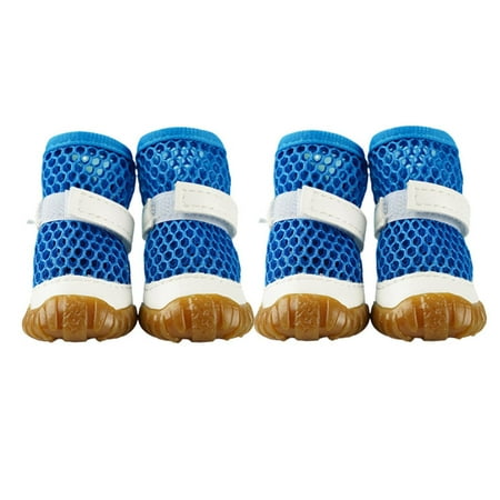Dog Shoes Breathable Mesh Dog Boots Dog Shoes Indoor Outdoor Dog Shoes Dog Paw Protector Non-Slip Dog Boots Summer Spring Pet Shoes