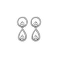 thumbnail image 2 of ARAIYA FINE JEWELRY Sterling Silver Round Diamond Drop Stud Earrings (1/3 cttw, I2-I3 Clarity, I-J Color), 2 of 6