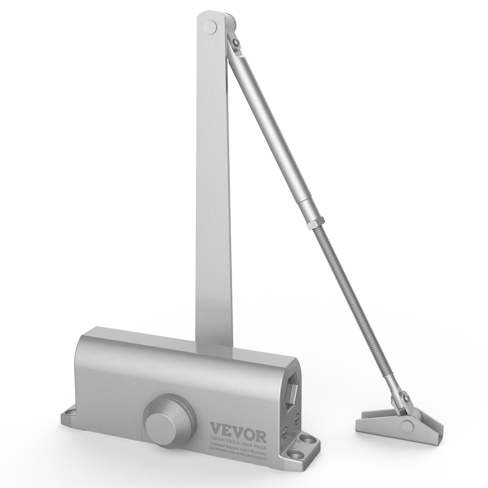 SKYSHALO 187lbs Commercial Door Closer Heavy Duty Residential Hydraulic Auto Silver