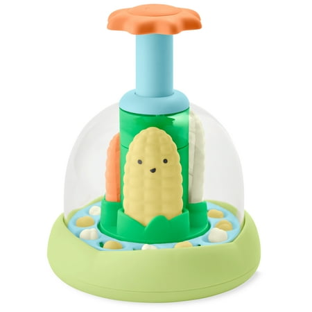 Skip Hop Farmstand Push & Spin Baby Toy, Corn
