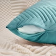 thumbnail image 3 of Unique Bargains Soft Striped Throw Pillow Covers Pack of 2 Green 18" x 18", 3 of 6