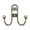 Bronze, variant on Double Prong Wall Mounted Hook, Antique Brass Finished & Heavy Duty,Zinc Die Cast Structure, Multi-use Retro Hook for Coats, Hats, Bags, Towels, Keys And Cups