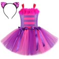 thumbnail image 2 of Cheshire Gato Tutú Vestido Niñas Halloween Carnaval Fiesta Ropa Wonderland Alice Cat Disfraz Niños Fantasía Cuento De Hadas Princesa, 2 of 4