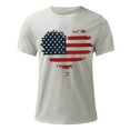 thumbnail image 4 of GERsome Mens American Flag Patriotic T-Shirt 4th of July Crewneck Short Sleeve Summer Loose Fit Tops USA Flag Stars Stripes Heart Graphic Tee M-3XL, 4 of 5