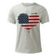 thumbnail image 4 of Mens Casual Manga Corta Botón Abajo Camisetas Estados Unidos Bandera Impresión Cuello Redondo Suéter Camiseta, Poliéster Casual Uso Diario para Hombres, 4 of 5