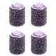 thumbnail image 2 of 4pcs Rhinestone Aluminum Alloy Tire Valve Caps Bling Air Caps with Seal Ring Durable Leakproof Design for Car Tire Stem Covers Protects Valve Core, 2 of 5