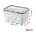 thumbnail image 2 of Food Storage Containers with Airtight Lid & Colander, Fresh Produce Saver Container Fridge Organizers, Fruit and Vegetable Storage for Refrigerator, Lettuce Keepers, Salad Berry Containers, 2 of 11