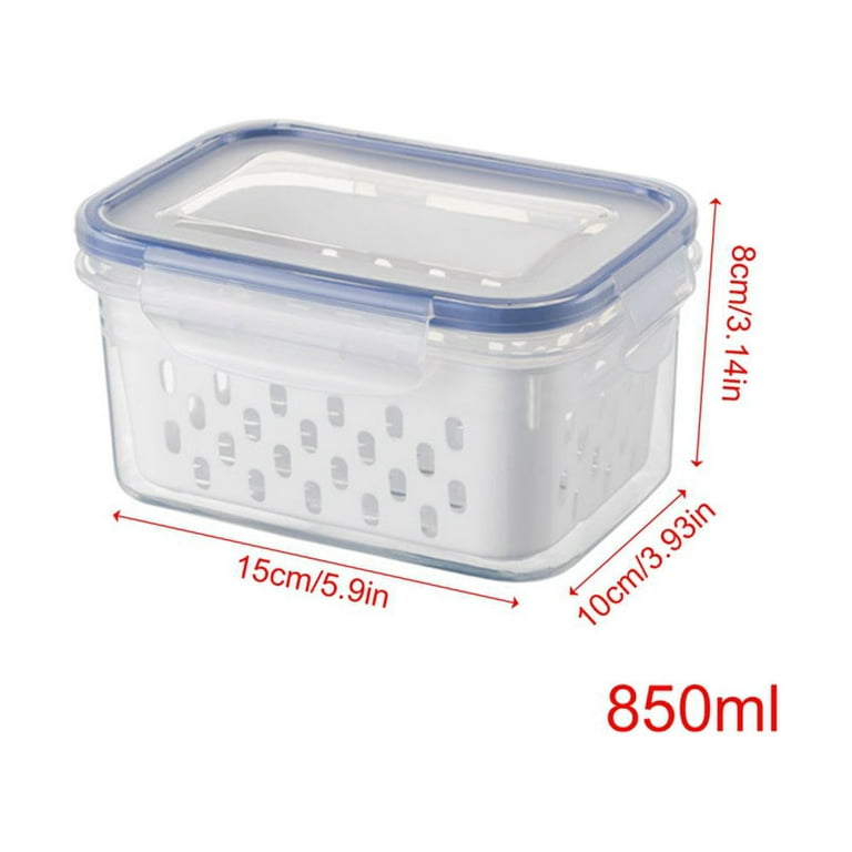 Fridge Storage Containers Produce Keepers With Lid And Colander Refrigerator  Fridge Organizer Vegetable Fruit Meat Storage - AliExpress