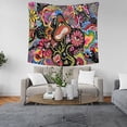 thumbnail image 5 of LINLIN Psychedelic mushroom eye tapestry bohemian fantasy plant tapestry colorful monster wall hanging house decoration, 5 of 5