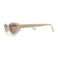 thumbnail image 6 of Womens Vintage Vibe Narrow Rectangle Cat Eye Plastic Sunglasses Beige - Brown, 6 of 8