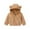 Khaki, variant on QQAMB Baby Toddler Boys Girls Fleece Jacket with Hood Zip Up Cute Bear Coats for Infant Boys Girls Fuzzy Jacket with Ear