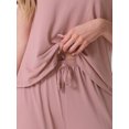 thumbnail image 4 of DARING DIVA Women's Soft Short Sleeve Shirt Long Pant Pajamas Sets S Pink, 4 of 6