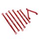 thumbnail image 1 of DEWIN Kit de Barra de Amarre de Barra de tracción de Enlace de Metal Piezas de Carcasa de Coche de Control Remoto AXIAL SCX24 1/24(Rojo), 1 of 5