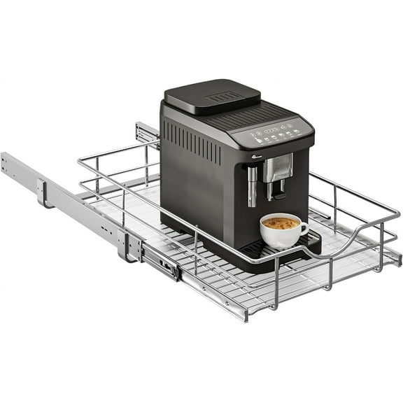 Soft Close Slide Out Cabinet Shelf, 14" W x 22" D Pull Out Drawers for Kitchen Cabinets, Kitchen Shelf Organizer, Cupboard Organizers and Storage, Under Cabinet Pull Out Shelves