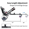 thumbnail image 4 of BIIST Hoverboard Go Kart Attachment with Flash Wheel Hoverboard Seat Hoverboard Attachment for All Ages Universal Hoverboard go Kart Attachment for Adjustable Hoverboard go Kart for Most Hoverboards, 4 of 9