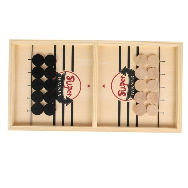 ZAPPLA | Juego de Disco con Cabestrillo de Madera, Fast Sling Puck Game, Ajedrez Rápido, Juegos de M