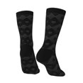 thumbnail image 5 of Uemuo Black Poker Pattern Women's Crew Socks, Soft Durable Breathable Moisture-Wicking with Odor Control Cotton socks, 5 of 9