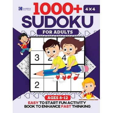 Kunlektra Brain Teaser 1000  4 x 4 Sudoku Puzzle Book for Kids (Paperback)