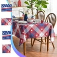 thumbnail image 7 of 4th of July Tablecloth 60x60 Inch Square, Patriotic Red Buffalo Plaid Stars Independence Day Memorial Day Table Cover for Party Picnic Dinner Decor, 7 of 7