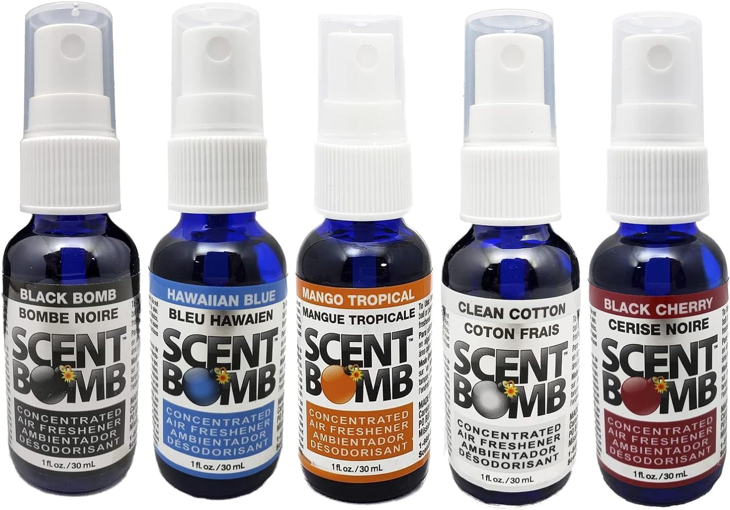 Scent Bomb Air Freshener Display Case with 5 Assorted Fragrance (20 Pack)