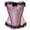 Pink, variant on QQAMB Corset Top Bustier Lingerie for Women Zipper Front Flower Burlesque Vintage Shapewear