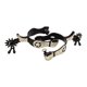 thumbnail image 1 of 2 espuelas para caballo con engranaje de rueda giratoria, espuelas vaqueras occidentales de acero inoxidable para entusiastas, de competición de, 1 of 8
