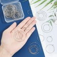 thumbnail image 6 of DIY 80pcs 4 Sizes 20/25/30/40mm Ring Ear Wires 316 Stainless Steel Hoop Earring Findings 0.7mm Pin DIY Hypoallergenic Earring DIY, 6 of 9