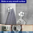 thumbnail image 7 of Leyfeng Hook, Suction Cup Hooks for Shower, Removable Towel Hooks for Bathroom Window Glass Door Wall, Bath Robe Looafh Hook for Hanging - 2 Pack, Chrome, 7 of 7