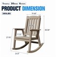 thumbnail image 3 of WLXIANG PP Material Rocking Chair Outdoor Indoor All Weather High Back Patio Rocker for Adult Heavy Duty Rocking Chair for Patio Backyard Porch Garden (Heavy Duty, Light Brown), 3 of 8