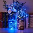 thumbnail image 2 of Morttic 2 Pack 100 LED Fairy Lights Battery Operated, 33Ft Fairy String Lights with Remote, 8 Modes Copper Wire Twinkle Lights for Home Bedroom Patio Indoor Outdoor Decor (Blue), 2 of 13
