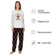 thumbnail image 2 of Santa’s Strongest Reindeer Matching Family Christmas Pajamas With Dog, Weightlifting Reindeer Holiday PJs, Plus Sizes, With Pockets, 2 of 7