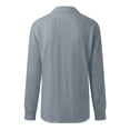 thumbnail image 6 of Pimfylm Women's Long Sleeve Shirts 2025 Fall Henley Dressy Loose Casual Tops Trendy Blouses Cute T-Shirts Outfits Clothes Grey, XL, 6 of 7