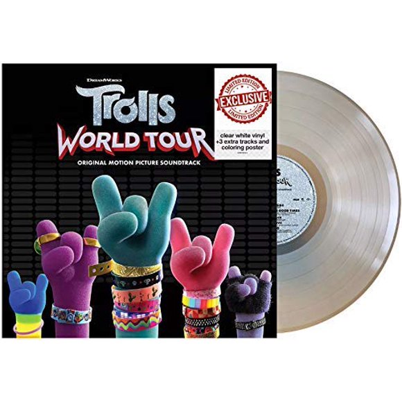 Trolls World Tour Soundtrack - Édition Limitée Exclusive Vinyle Blanc Clair LP