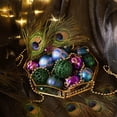 thumbnail image 6 of Valery Madelyn 24ct 2.36" Christmas Ball Ornaments, Peacock Green Purple Blue Hanging Tree Ornaments for Holiday Decor, 6 of 7