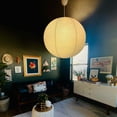 thumbnail image 5 of Mitavade Hanging Paper Lantern，50cm Modern Round White Rice Paper Light Shades Ceiling Light Covers for Home Decor,Festival Parties,Living Room Kitchen, 5 of 9
