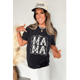 thumbnail image 3 of Women's Black MAMA Artistic Graphic Tee - Casual Short Sleeve T-Shirt | [ZhiHiMeRi] | (US 20-22)2XL, 3 of 9