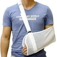 thumbnail image 3 of Mesh Arm Support Brace Immobilizer Injury Shoulder Elbow Dislocation Support Strap Shower Sling (White), 3 of 3