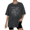 Black, variant on UNISHE Women's Flowers Grow In The Valley Graphic Vintage Washed T-Shirt Short Sleeve Oversized Tee