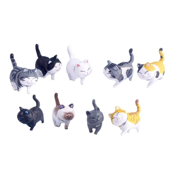 Cute Mini PVC Miniatures Cat Doll Figurines Toy Micro Landscape Ornaments