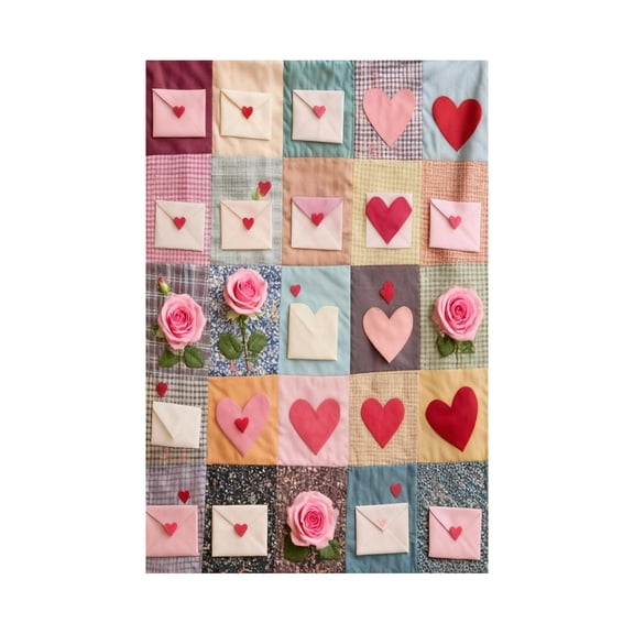 Valentine's Day Themed Flannel Blanket for Cozy Bedroom and Living Room Valentine's Day Decorations