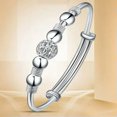 thumbnail image 4 of GAVONO 925 Silver catcher Beads Bracelet Charm Cuff Bangle Women Adjustable Gift-3Layers-60mm, 4 of 9