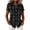 Black, variant on MLCDZ Plaid Shirts for Women Short Sleeve Button Down Collared Casual Loose Fit Summer Lightweight Breathable Beach Vacation Blouses