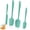 Aqua Sky, variant on U-Taste 480°F High Heat Resistant Silicone Spatula Set of 4, BPA-Free Food Grade Kitchen Cooking Baking Mixing One Piece Seamless Flexible Rubber Scraper for Nonstick Cookware (Black)
