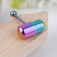 thumbnail image 3 of TELOLY 1Pc Cool Vibrating Barbell Tongue Rings Bars Piercing Stainless Steel Body Jewelry, 3 of 7