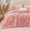 Pink, variant on Pink Fluffy Comforter Set King Size, Fuzzy Faux Fur Comforter Bedding Set, Ultra Soft and Warm Winter Shaggy Bed Set (1 Comforter & 2 Pillowcases) as Gifts for Women