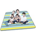 thumbnail image 1 of Soidarity Colchoneta de Picnic impermeable plegable para exteriores a cuadros rojos y blancos, almohadilla gruesa de moda, transpirable, suave, portátil, carpas Rayas azules amarillas 150 * 300cm Soidarity OD001135-16, 1 of 6