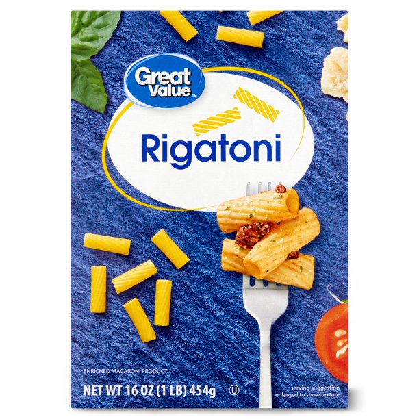 Great Value RIGATONI, 16OZ