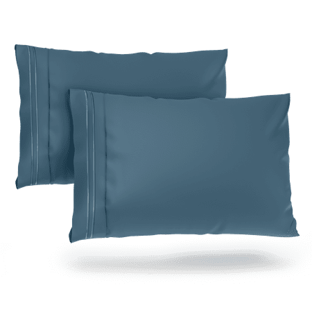 Cosy House Collection Pillowcases King Size - Peacock Blue Luxury Pillow Case Set of 2 - Premium Super Soft Hotel Quality Pillow Protector Cover - Cool & Wrinkle Free