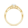 thumbnail image 2 of Rosec Jewels Certified Moissanite Flower Engagement Ring - D-VS1 Quality Certified Moissanite Ring for Women, 18K Yellow Gold, US 12.50, 2 of 8