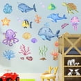 thumbnail image 2 of Pegatinas electrostáticas para ventanas de niños, pegatinas reutilizables para ventanas, pegatinas para ventanas, dormitorio infantil, baño, azulejos, peces, mar, 2 of 5